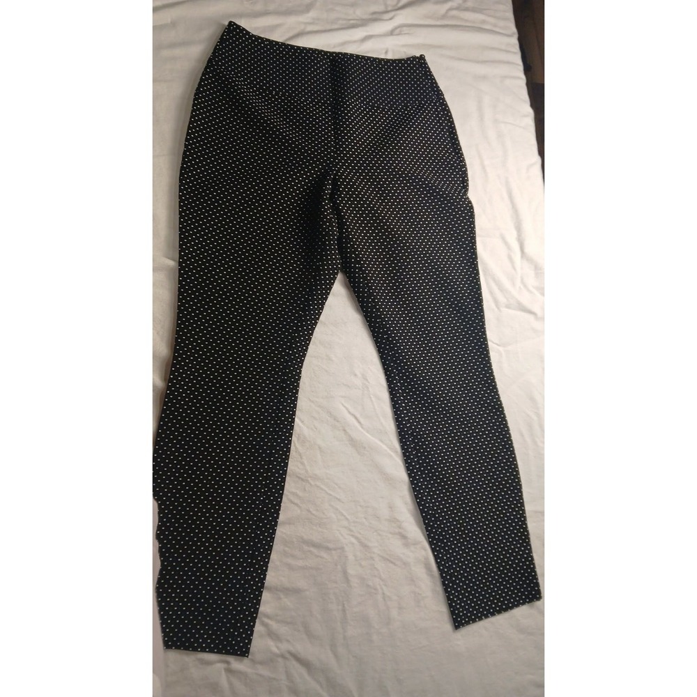 Cabi Black White Polka Dot Tapered Slim Leg Trousers Pants 5175 Size 6